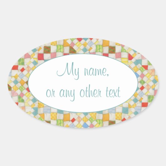 Stickers MOSAIC Oval Matte QUILT (Devant)