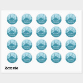 Stickers Mosquée Blue Swirl (Feuille)