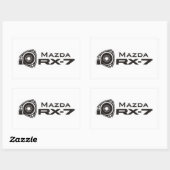 Stickers Moteur Rotation Mazda RX-7 Noir (Feuille)