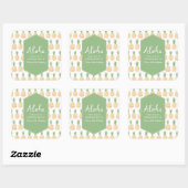 Stickers Motif Aloha Luau ananas (Feuille)