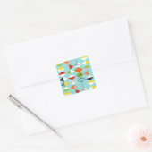 Stickers Motif Arlequin Retro (Enveloppe)