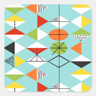 Stickers Motif Arlequin Retro