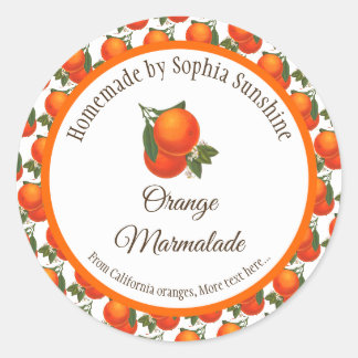 Stickers Motif de fruits Oranges rétro modifiables