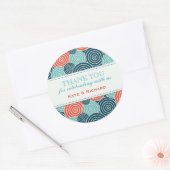 Stickers Motif de mariage circulaire géométrique F (Enveloppe)