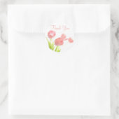 Stickers Motif Floral Merci Tulips Rose (Sac)