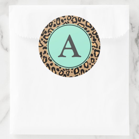 Stickers Motif Monogram Leopard (Sac)