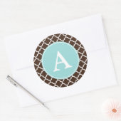 Stickers Motif Monogramme Chocolat (Enveloppe)
