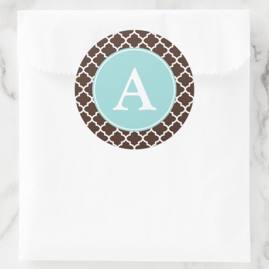 Stickers Motif Monogramme Chocolat (Sac)