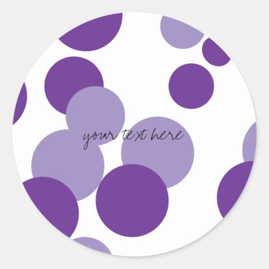 Stickers Motif Party Bubbles violets (Devant)