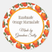 Stickers Motif pour oranges rétro personnalisées (Devant)