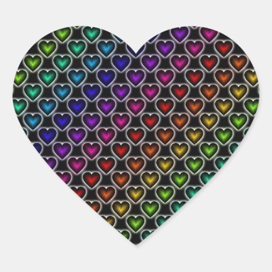 Stickers Motif Rainbow Hearts (Devant)