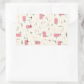 Stickers Motif rétro atomique rose (Sac)