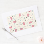 Stickers Motif rétro atomique rose (Enveloppe)