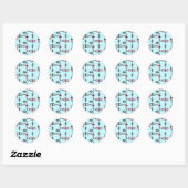 Stickers Motif rose et gris atomique (Feuille)