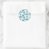 Stickers Motif rose et gris atomique (Sac)