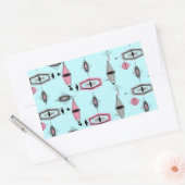 Stickers Motif rose et gris atomique (Enveloppe)