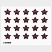 Stickers Motif Star de Trance Rose (Feuille)