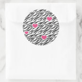 Stickers Motif Zebra Hearts (Sac)