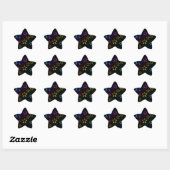 Stickers Motifs Rainbow Stars (Feuille)