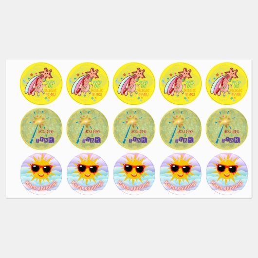 Stickers Motivationnel et Inspirant pour enfants (Feuille)
