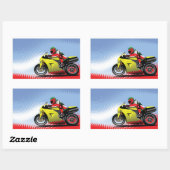 Stickers Moto Jaune (Feuille)