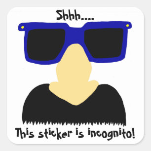Stickers Moustache Incognito & Lunettes - Set de 2