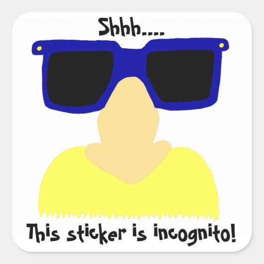 Stickers Moustache Incognito & Lunettes - Set de 2 (Devant)