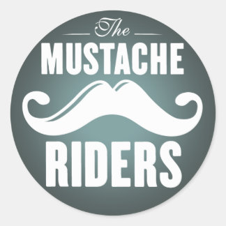 Stickers Moustache Riders - Round 3 inch