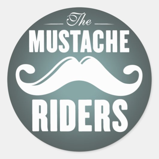 Stickers Moustache Riders - Round 3 inch (Devant)