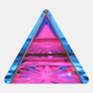 Stickers—Murano Glas Roze Driehoek Sticker