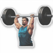Stickers Muscle Gain - Parfait pour Bodybuilders (Devant)