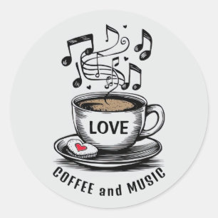 Stickers Musique et Café