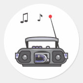 Stickers Musique Radio Lecture (Devant)