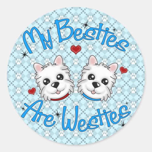 Stickers "My Besties Are Westies" GARÇONS (Devant)