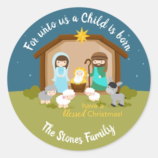 Stickers Nativité (Famille Sainte de Noël) (Devant)