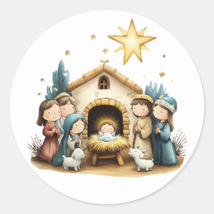 Stickers Nativité Festive