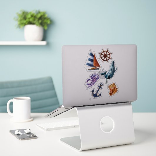 Stickers nautiques (Ordinateur portable sur le bureau)