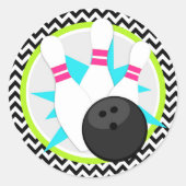 Stickers Neon Chevron Bowling (Devant)