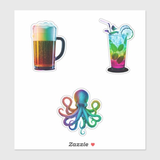 stickers neon rainbow (Vel)