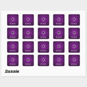 Stickers Nerdy Atomic Personnalisable, Violet (Feuille)