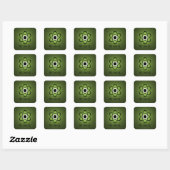 Stickers Nerdy atomique personnalisable, Vert (Feuille)