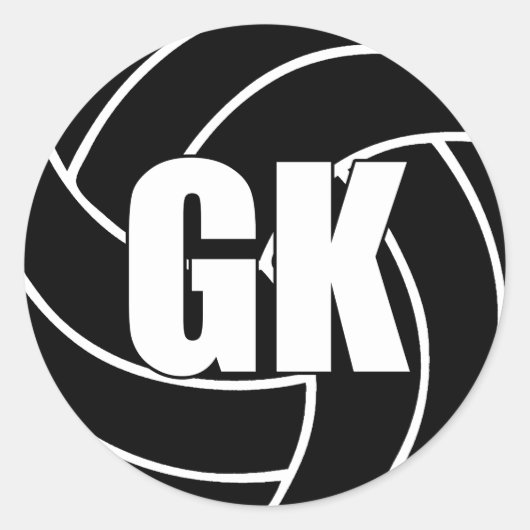 Stickers Netball Goal Keeper, GK, Netball Team Sti (Devant)
