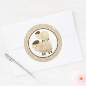 Stickers Neutral Baa Baa Sheep Favor 3 pouces (Enveloppe)