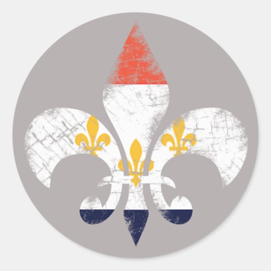 Stickers New Orleans Fleur De Lis NOLA Louisiane (Devant)