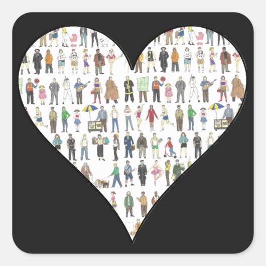 Stickers New York Black Heart (Devant)