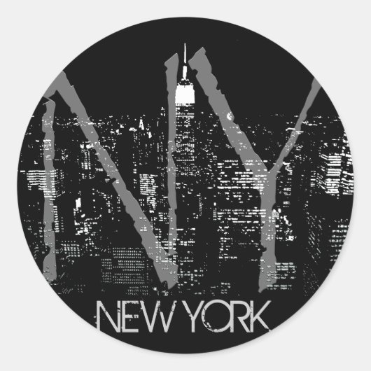 Stickers New York New York Skyline Souvenirs (Devant)