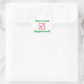 Stickers "Nice List Approuvé" (Sac)