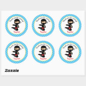 Stickers Ninja (Blue Boy Ninja Birthday Party) (Feuille)