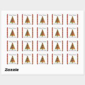 Stickers Noël Arbre de Noël Plaid (Feuille)