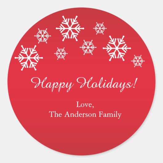 Stickers Noël de Noël Red & White Snowflakes (Devant)